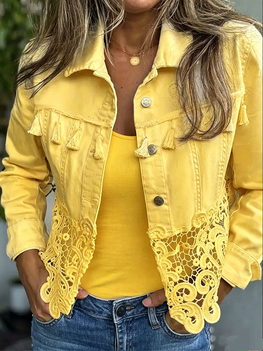 Anneliese | Jacke mit Fransen und Spitze