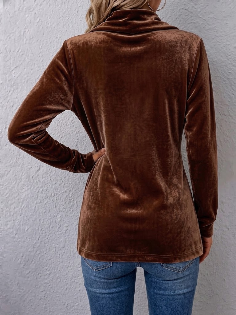 Annika | Lange Vintage-Jacke mit Revers und Knopfdetails