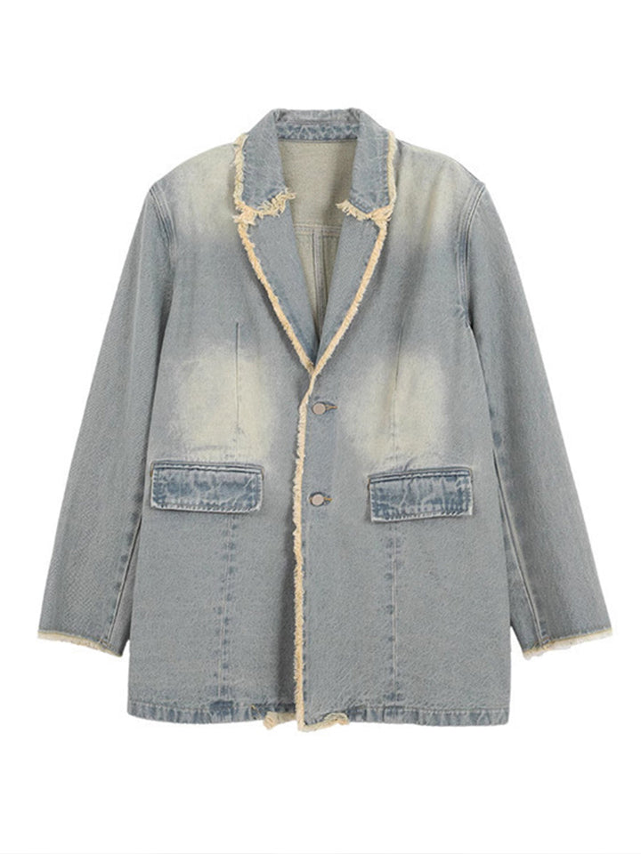 Ursula | Oversize-Blazer im Vintage-Stil mit offenen Kanten
