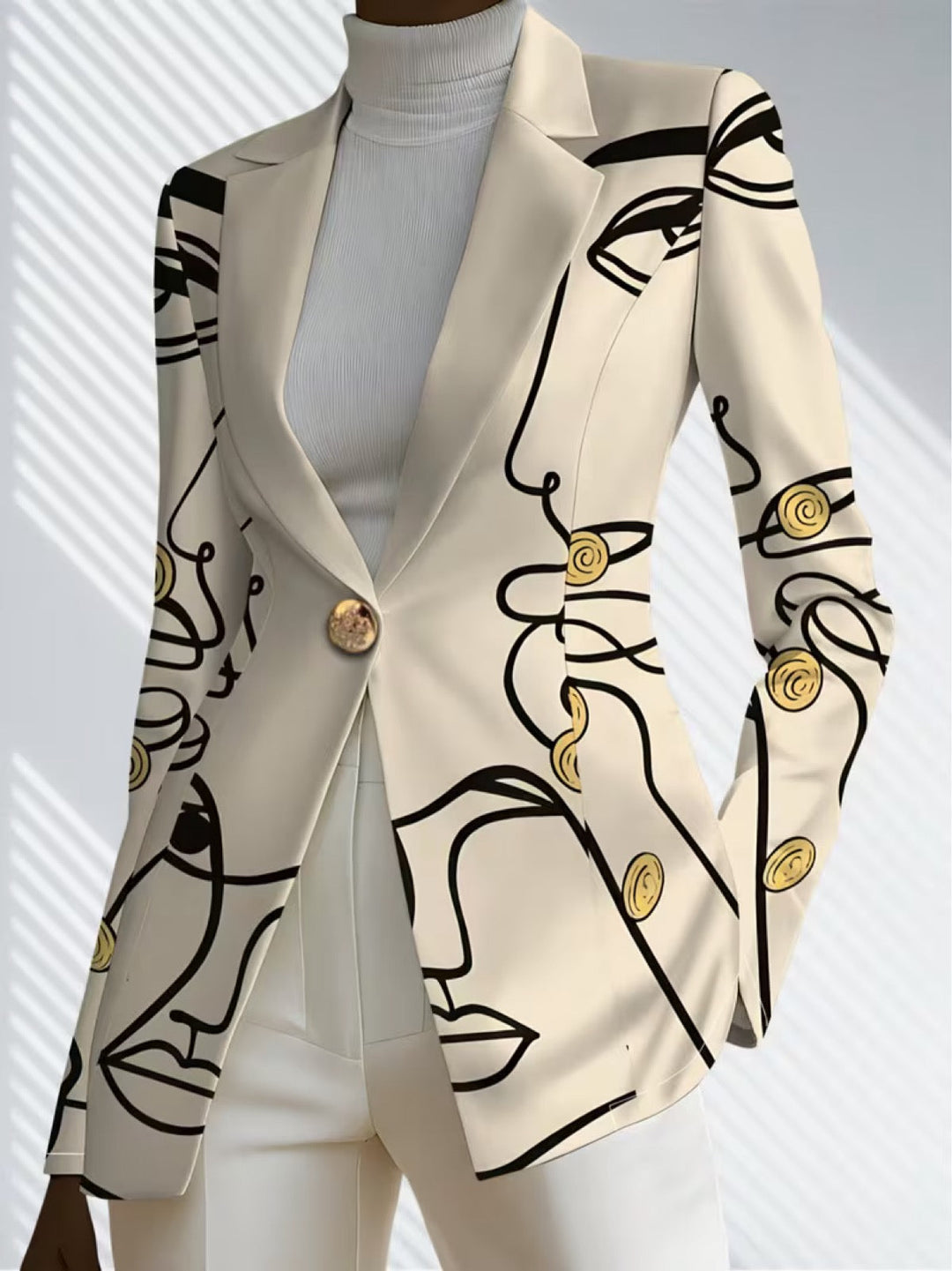 Sabine | Blazer mit abstraktem Linienmuster