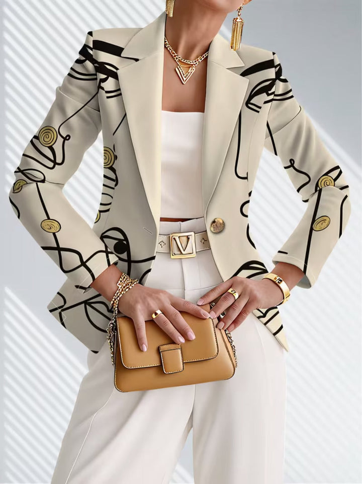 Sabine | Blazer mit abstraktem Linienmuster