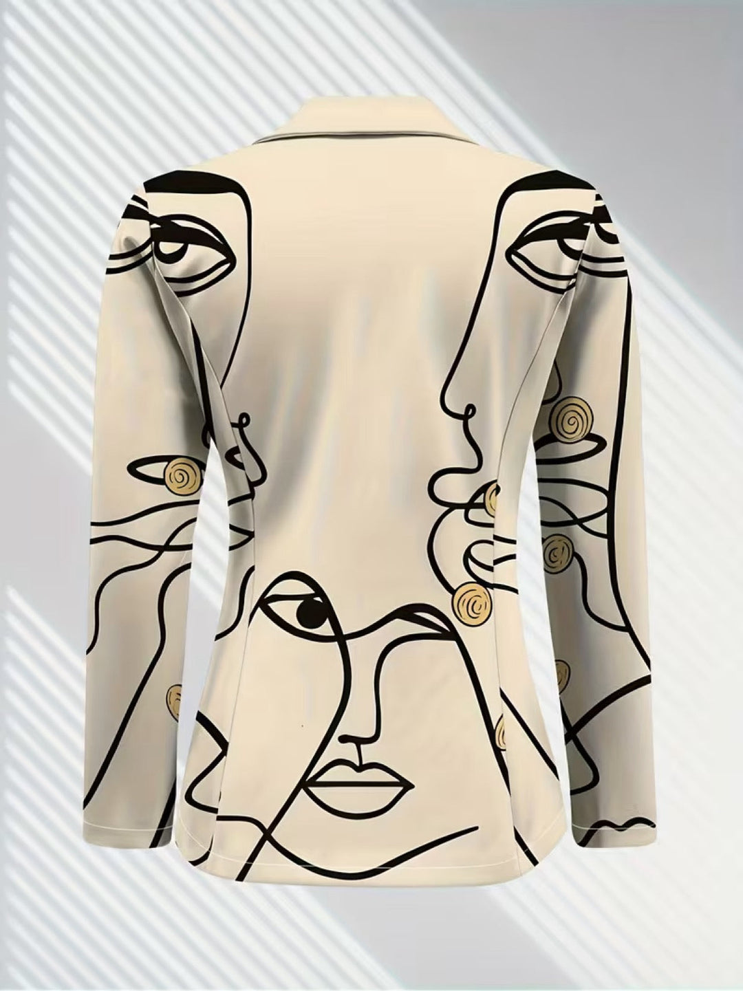 Sabine | Blazer mit abstraktem Linienmuster