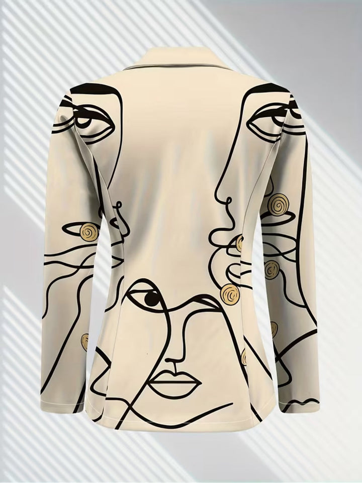 Sabine | Blazer mit abstraktem Linienmuster