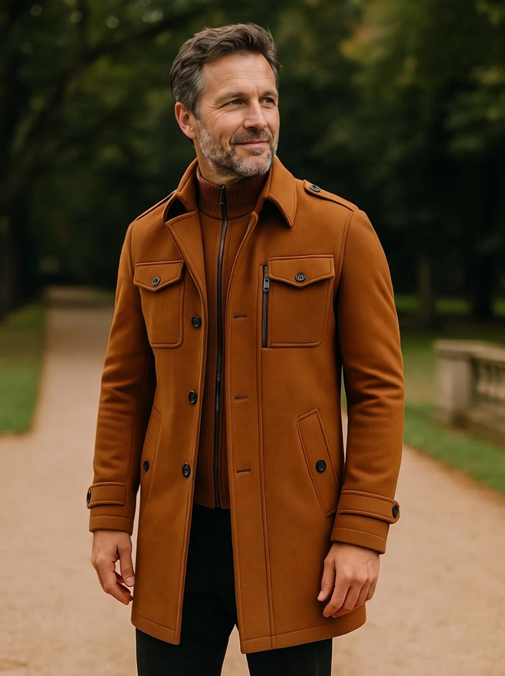 Alfred | Schwarzer Wintermantel