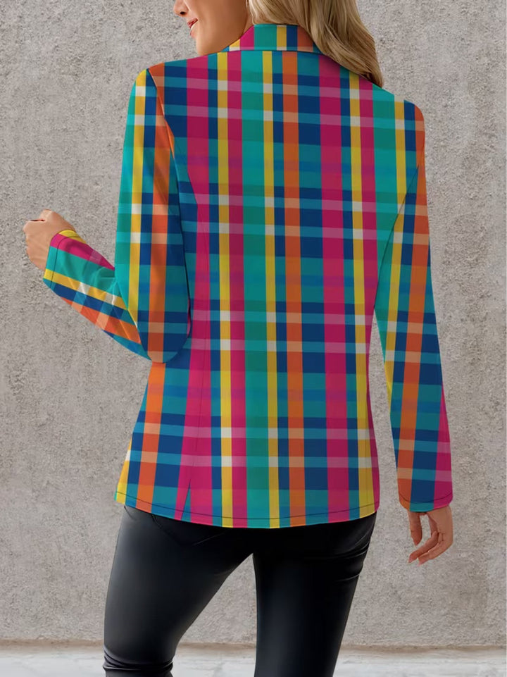 Bettina | Blazer mit buntem Karomuster