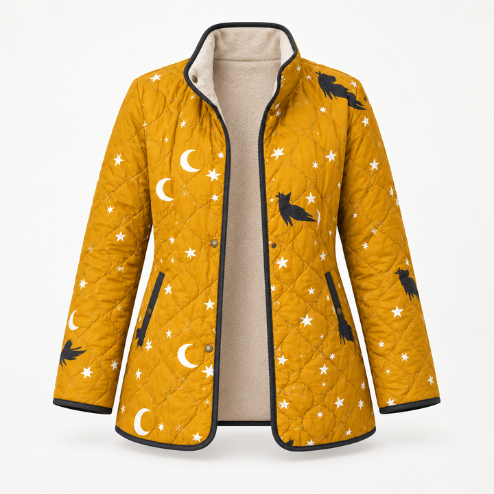 Lea | Steppjacke mit Katzen und Sternen