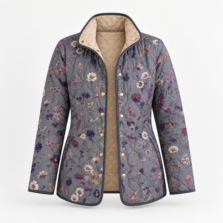 Lena | Steppjacke mit Trockenblumenmuster