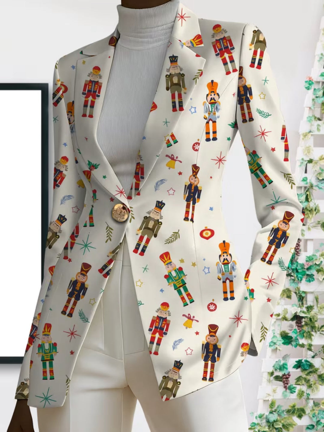 Gisela | Blazer mit festlichem Figurenmuster